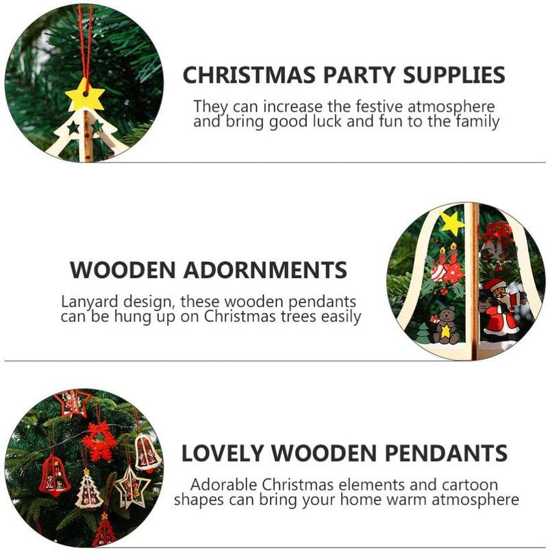 Phụ Kiện Gỗ 3d Trang Trí Giáng Sinh