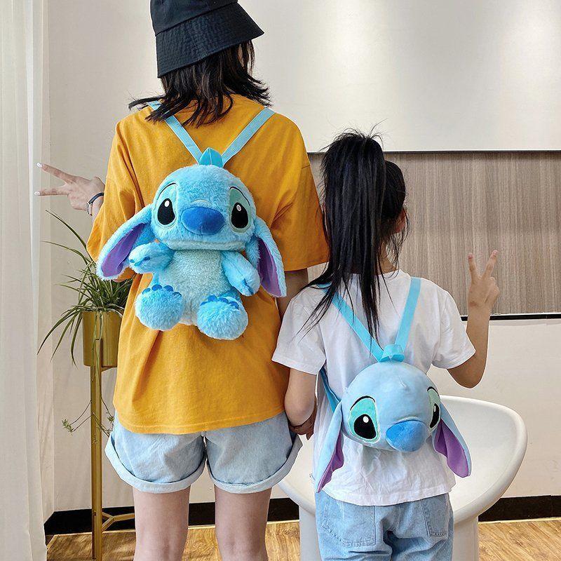 Disney Stitch Hoạt Hình Sang Trọng Trẻ Em Búp Bê Ba Lô Cô Gái Bé Trai Học