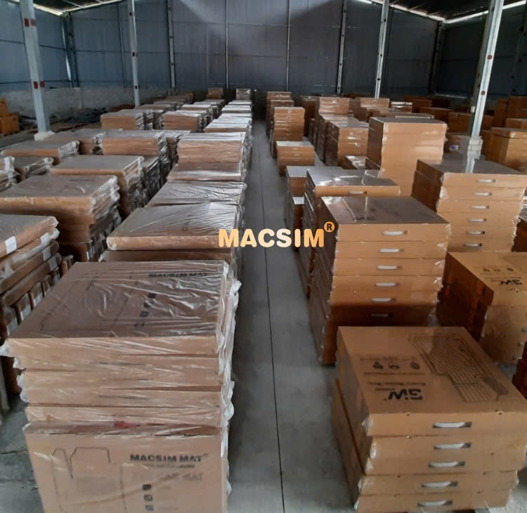 Thảm Lót Sàn 2 Lớp TPE Macsim Peugoet 3008 Chuẩn Form, Bền, Không Mùi (sd3 xám đen ct)