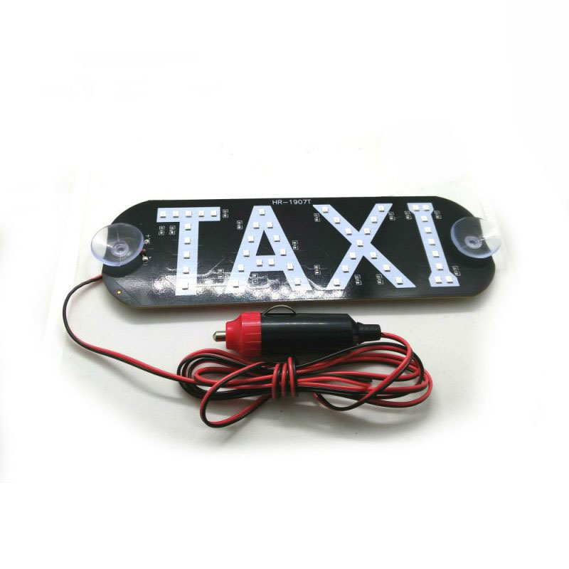 Bảng đèn LED chữ TAXI gắn kính chắn gió xe hơi cắm Tẩu