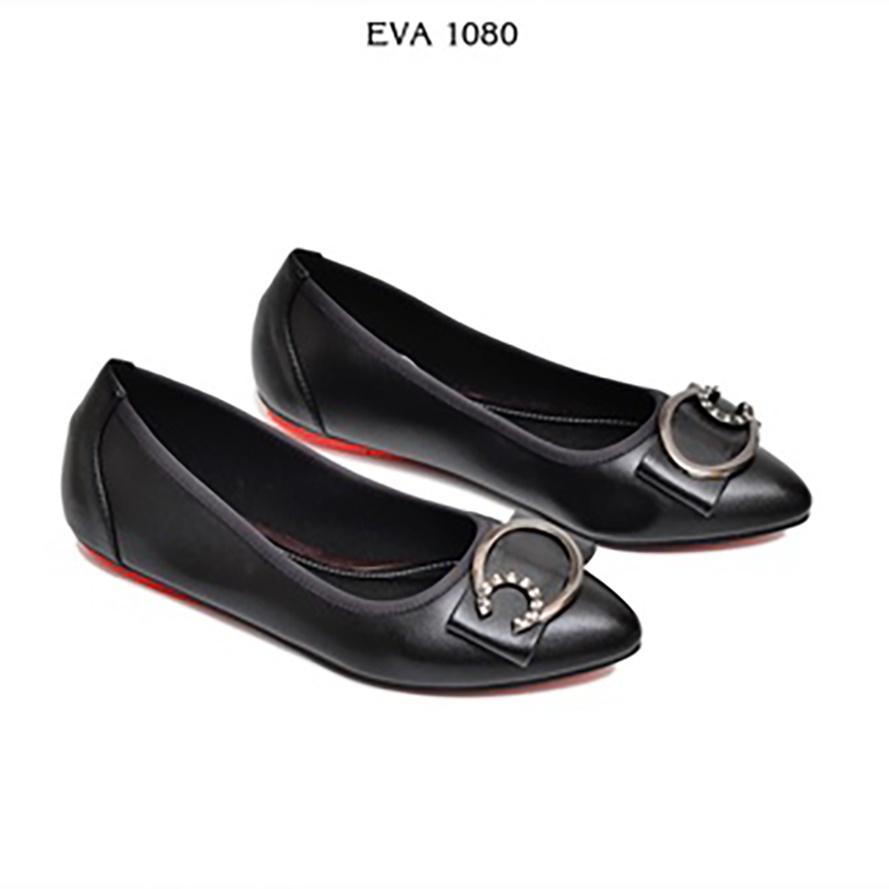 Giày búp bê phối nơ mũi tròn Evashoes - Eva1080