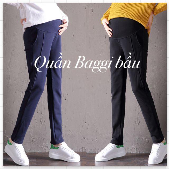Quần baggy bầu - quần bầu công sở Mùa Hè, có túi -