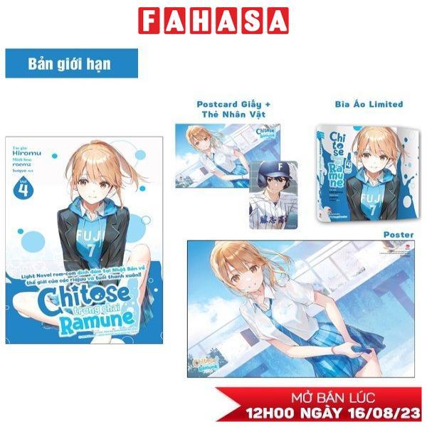 Chitose Trong Chai Ramune - Tập 4 - Bản Giới Hạn - Tặng Kèm Bìa Áo Limited + Postcard Giấy + Thẻ Nhân Vật + Poster