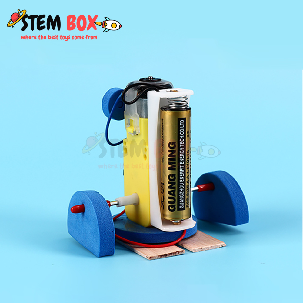 Đồ chơi trí tuệ bộ lắp ghép máy robot chạy pin - Trò chơi DIY STEM BOX