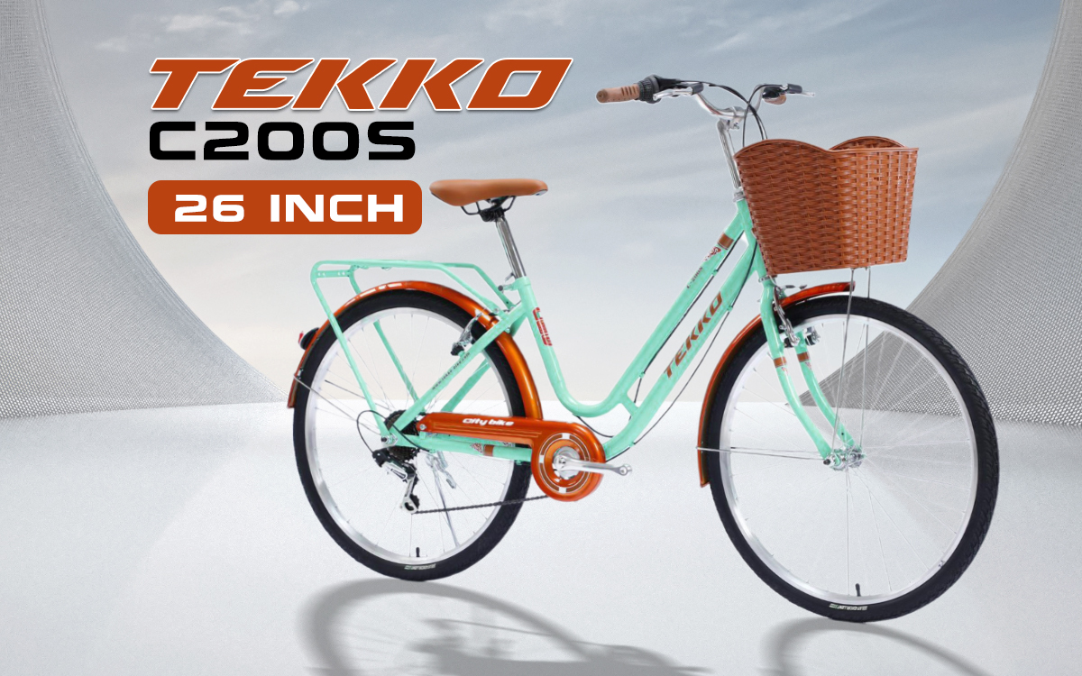 Xe đạp TEKKO C200S 26 inch, Khung thép cao cấp