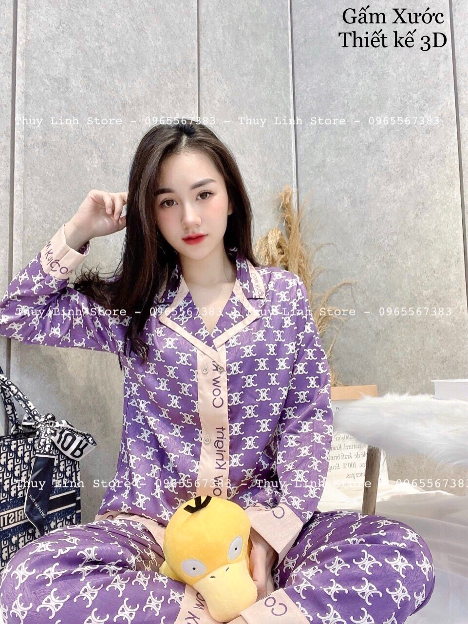 Sét bộ ngủ pyjama hoạ tiết sang chảnh size dưới 60kg