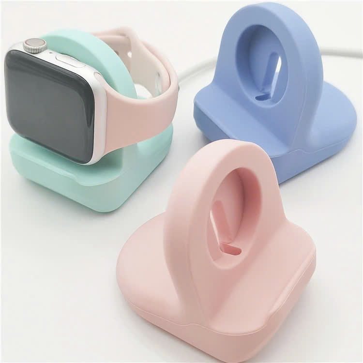 Giá Đỡ dành cho Dock Sạc Apple Watch Silicon Chống Đứt Gãy Dây Đế Sạc Đồng Hồ_ Hàng Nhập Khẩu