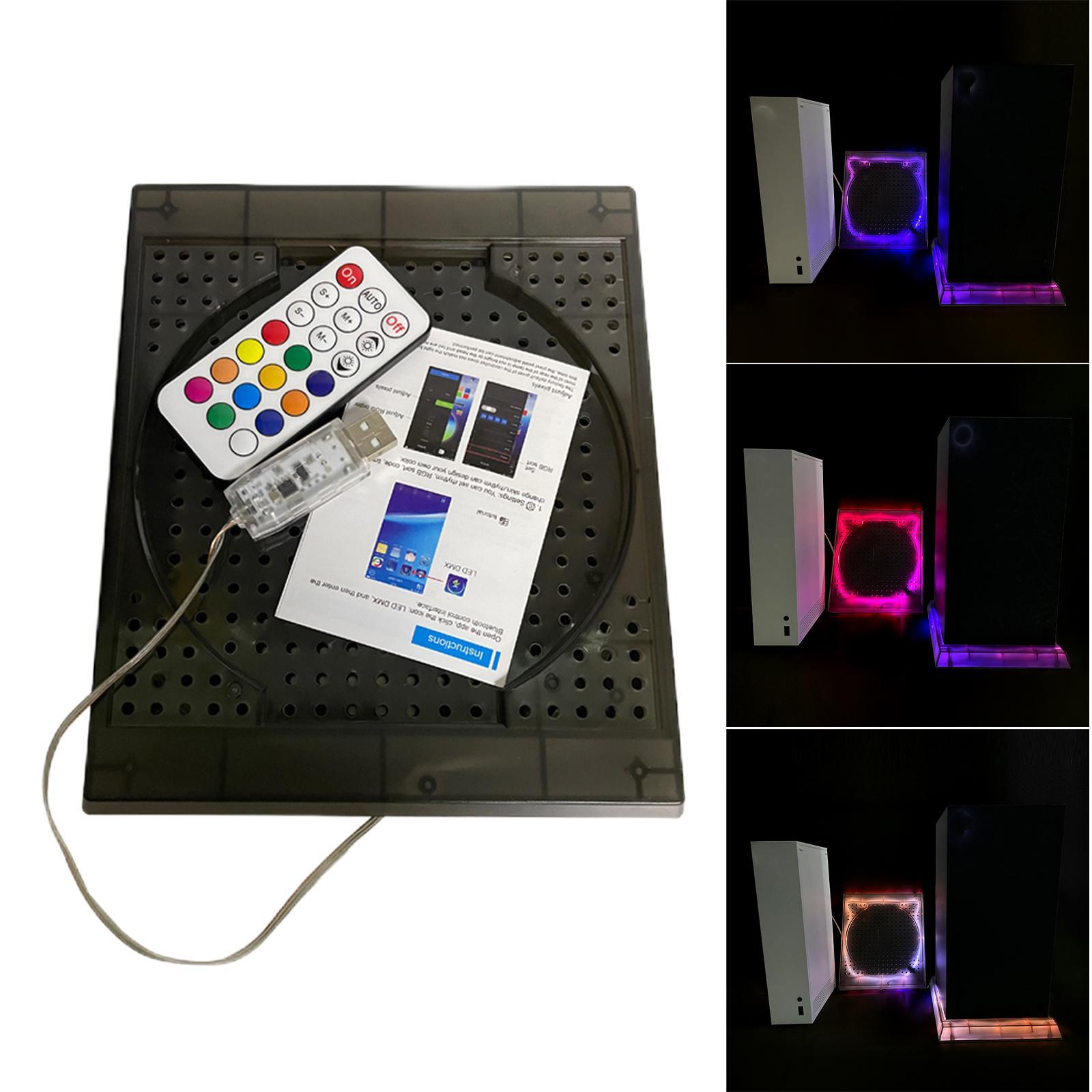 USB RGB LED Cooler Cooling Fan Stand, Wireless Remote Controller IR, Multi-color LED Light Accessories
