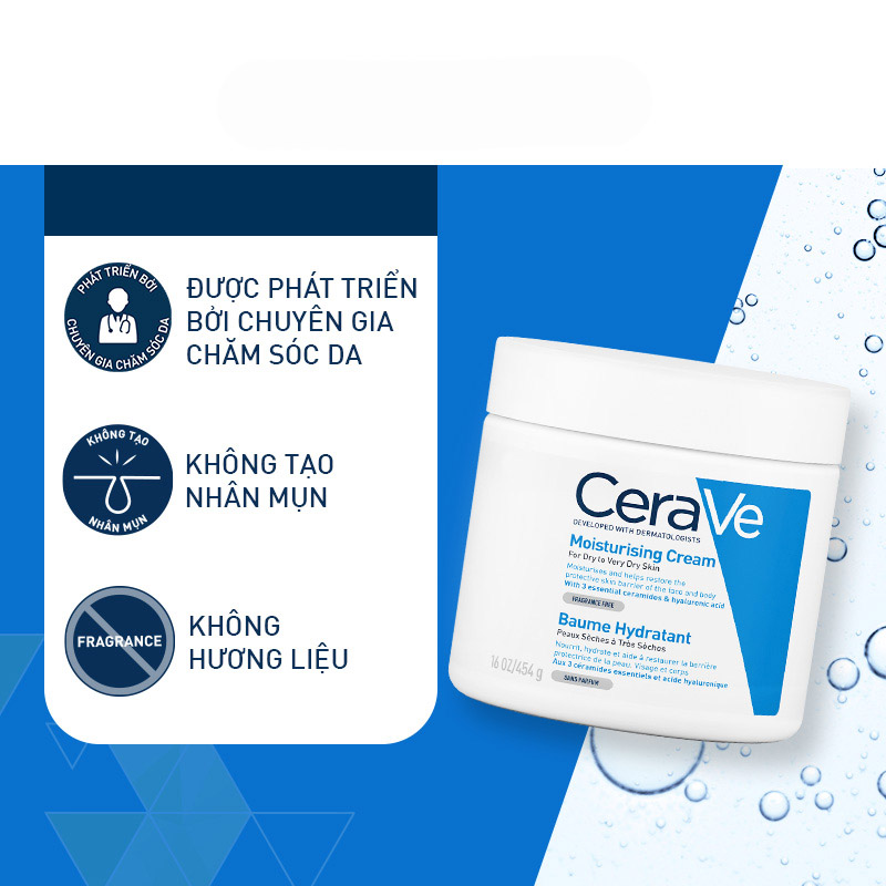 Kem dưỡng ẩm dành cho da khô CeraVe Moisturising Cream 454G