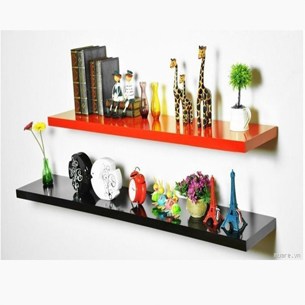 Kệ Trang Trí Treo Tường 1 Thanh Ngang Dài 1m x Sâu 20cm Màu Đen