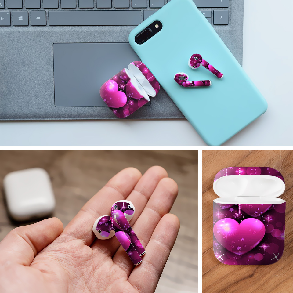 Miếng dán skin chống bẩn cho tai nghe AirPods in hình Họa tiết - HTx032 (bản không dây 1 và 2