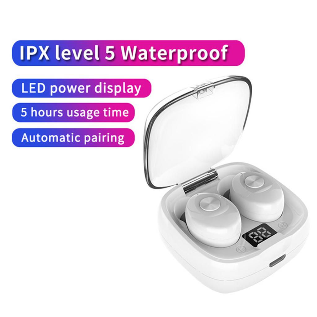 Wireless Earbuds Bluetooth 5.0 Headphones TWS Stereo Wireless Earphones Sweatproof Bluetooth in-Ear Headset Earphones with 350mAh Charging Case