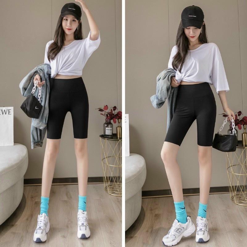 Quần legging đùi cuộn tím siêu Hot QN14