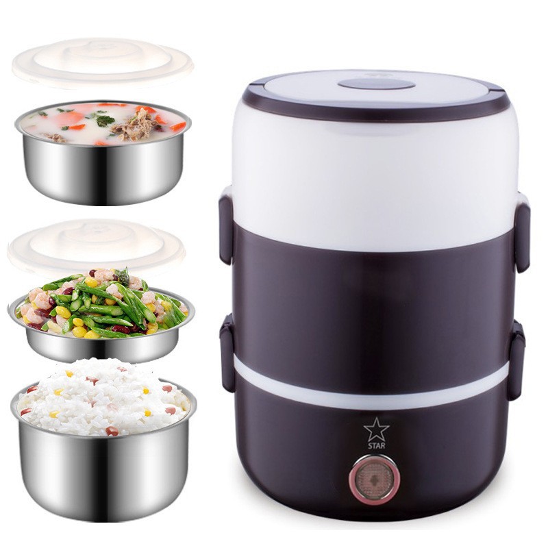Hộp đựng cơm văn phòng cắm điện 3 tầng
