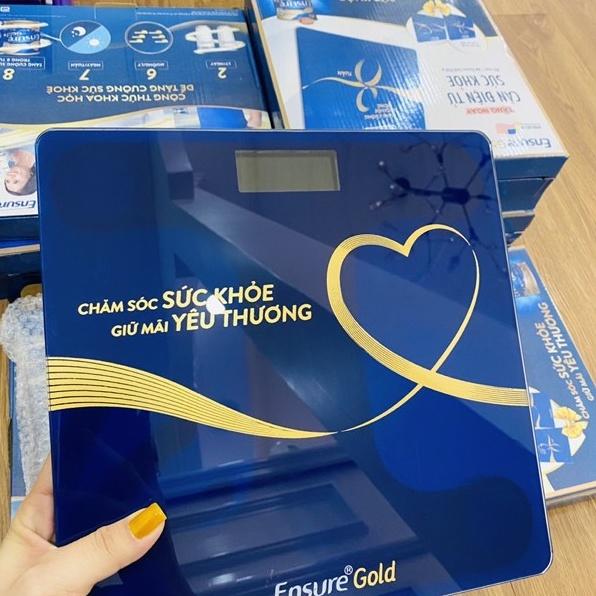 CÂN SỨC KHỎECÂN ĐIỆN TỬ SỨC KHỎE ENSURE GOLD MÀU XANH ĐO CHỈ SỐ CƠ THỂ KIỂM SOÁT ĂN UỐNG CÓ ĐÈN LED TIỆN DỤNG