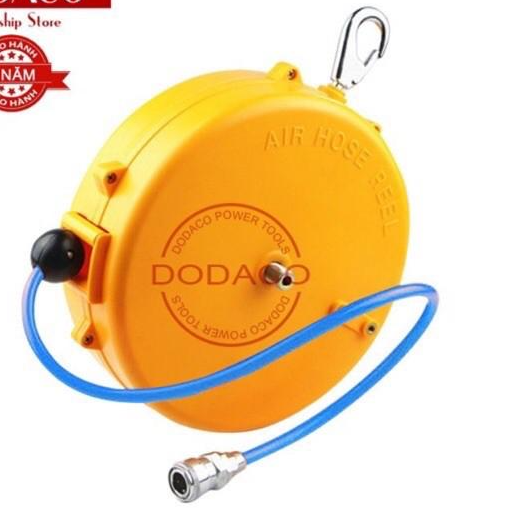 Cuận Dây Hơi Rút Tự Động Dài 9 Mét Dây Nén Khí Áp Lực Chất Liệu PU Kích Thước Ống 5mm x 8mm