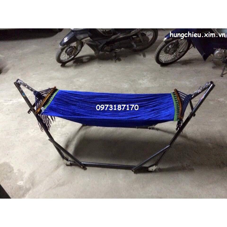 Lưới võng ban mai - Xanh Dương ( 1m2 ),Cán gỗ