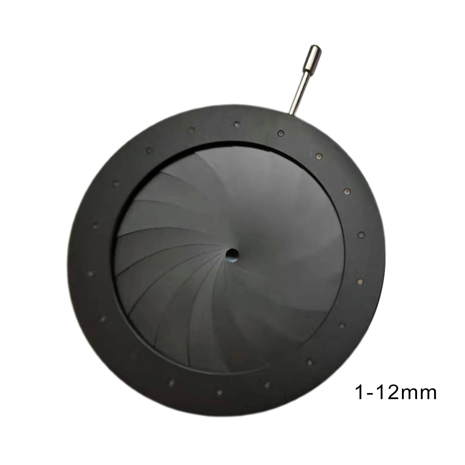 Camera Microscope Optical Diaphragm 1-12mm, Replace Mechanical Iris Aperture Diaphragm