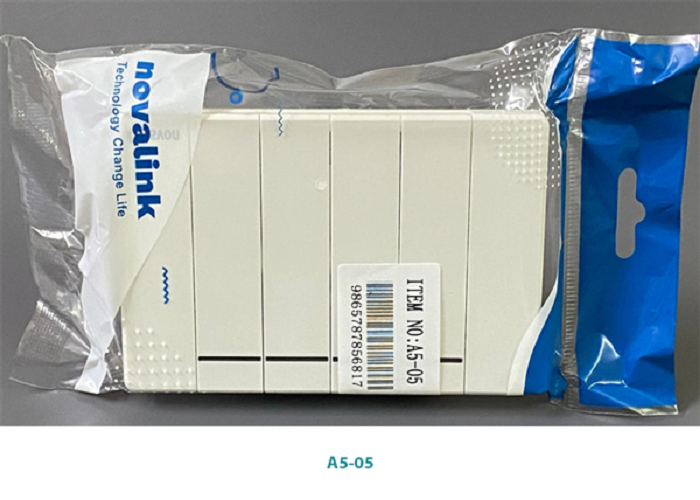 Bộ Mặt 4 công tắc 1 chiều khung nhôm cao cấp hình chữ nhật màu trắng điện áp 220V-250V, công tăc an toàn cho trẻ em dùng trong gia đình