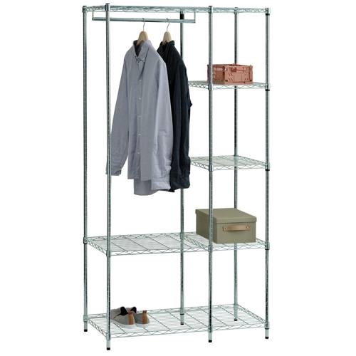 Kệ đa năng | JYSK Vindinge | thép/nhựa PP | màu chrome | R90xS45xC180cm