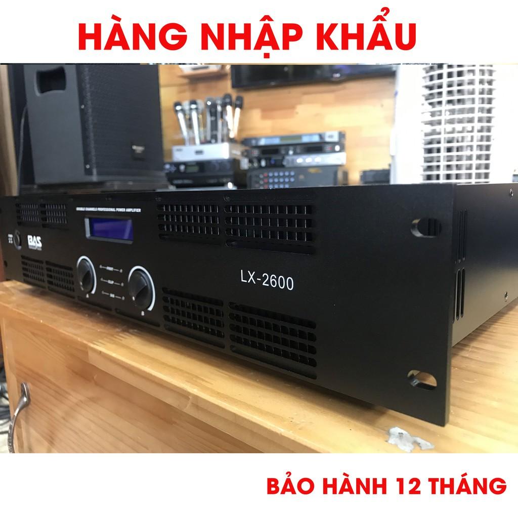 Công suất BAS LX 2600, đẩy 2 kênh 600W/1kênh. Đẩy chuyên dành cho dàn karaoke gia đình. Hàng nhập khẩu