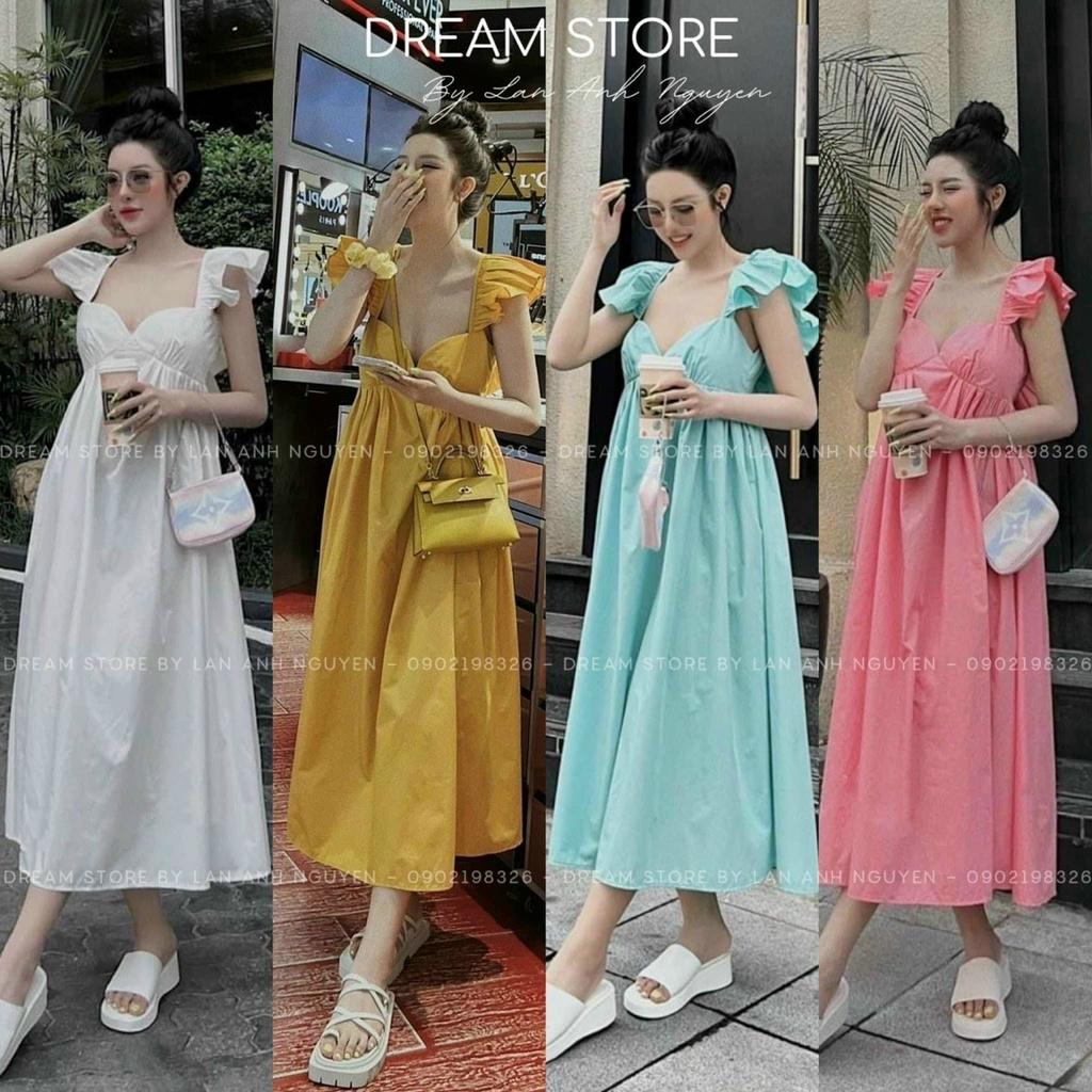 Đầm váy nữ babydoll maxi cánh dơi với 4 màu xinh xắn thích hợp cho các nàng yêu đi biển, đi chơi