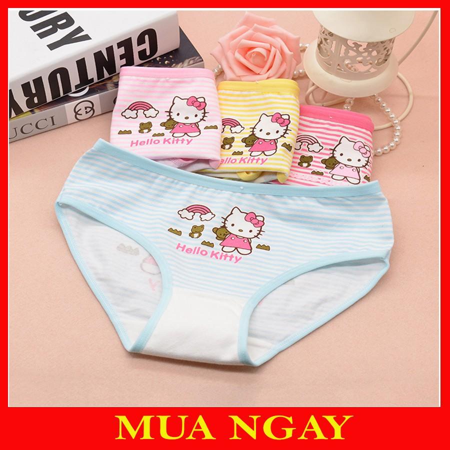 Sét 4 quần lót, quần chip Hello kitty cho bé gái từ 7-20kg
