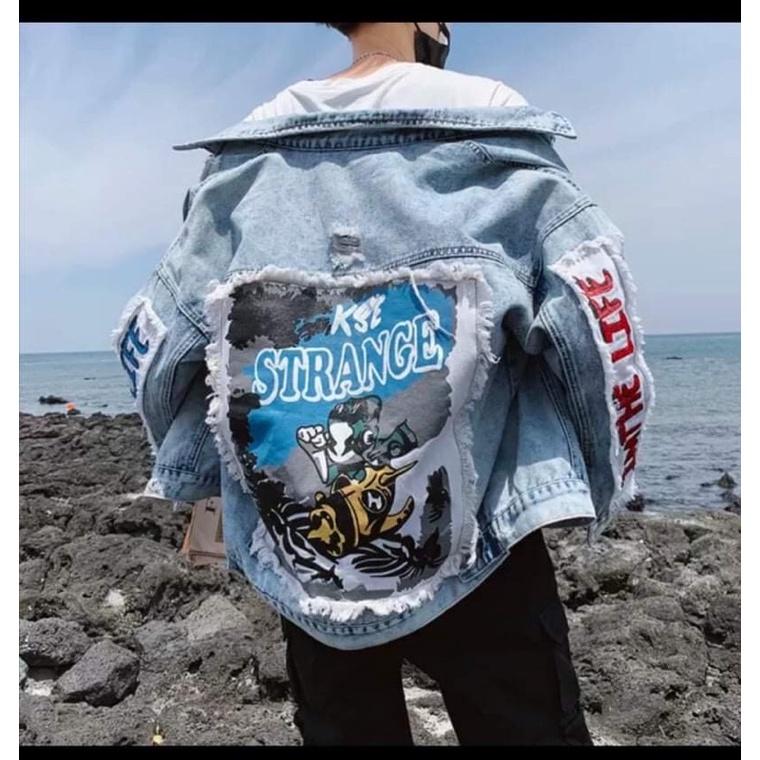 Áo khoác jeans Hình 3D strange sumisu shop