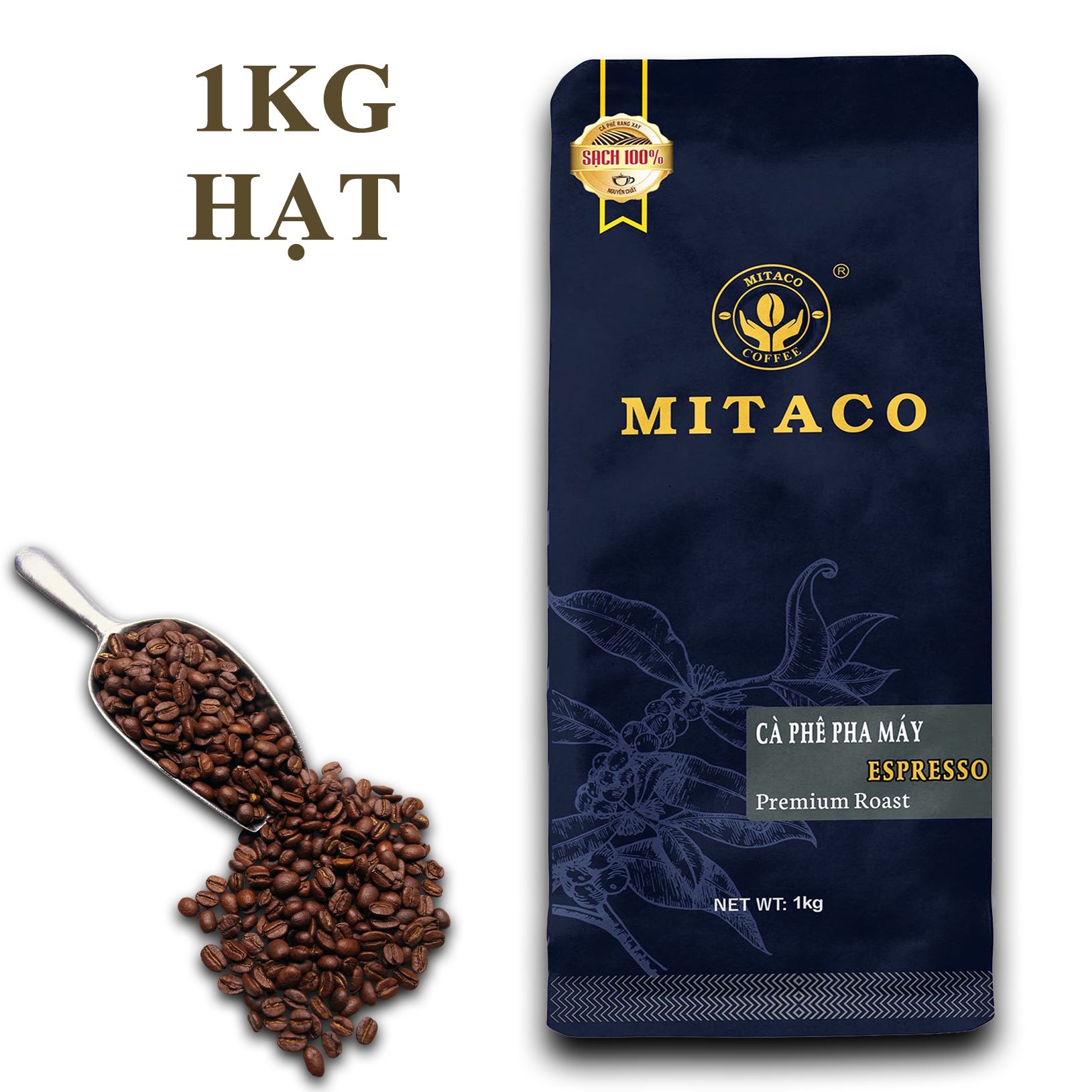 Cà Phê Pha Máy (ESPRESSO) MITACO COFFEE (Gói 1kg)