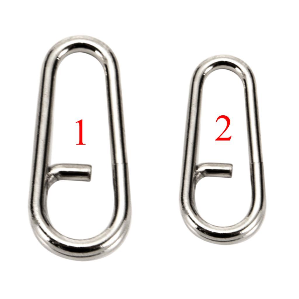 200 lot Oval Split Ring Antirust Snap Swivel Tackle Connector Accessories