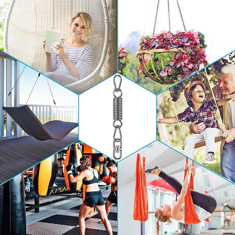 Hiên Nhà Vòng Lắc Lò Xo Treo Bộ Với Hạng Nặng Treo Xoay Xoay Và 2 Ốp Móc Móc Đa Năng Cho Võng Ghế