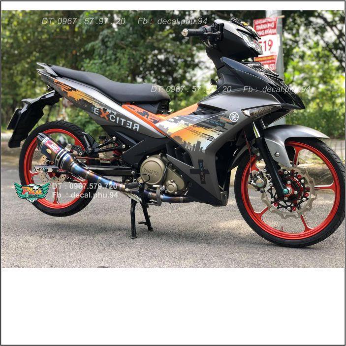 Tem Rời Exciter 150 Xám Cam City