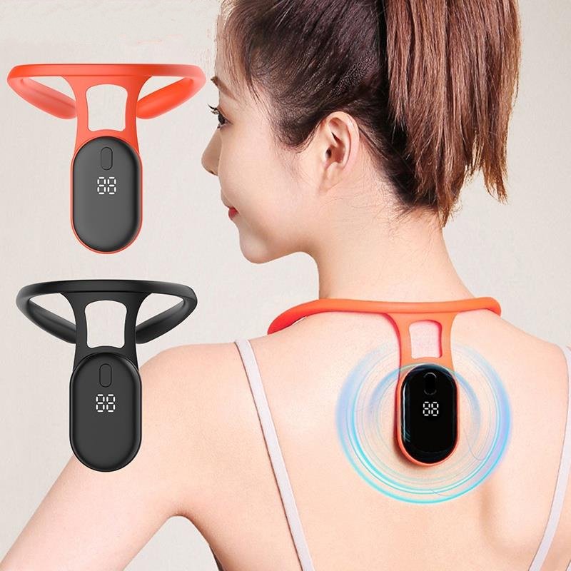 Thiết bị Massage Cổ mini sử dụng sóng Siêu Âm Lymphatic, Lưu Thông Máu, Ngăn Ngừa Đột Quỵ (Black)