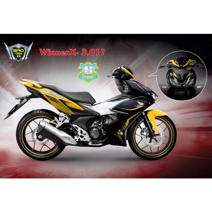 Tem rời dán xe winner X vàng đen 3011