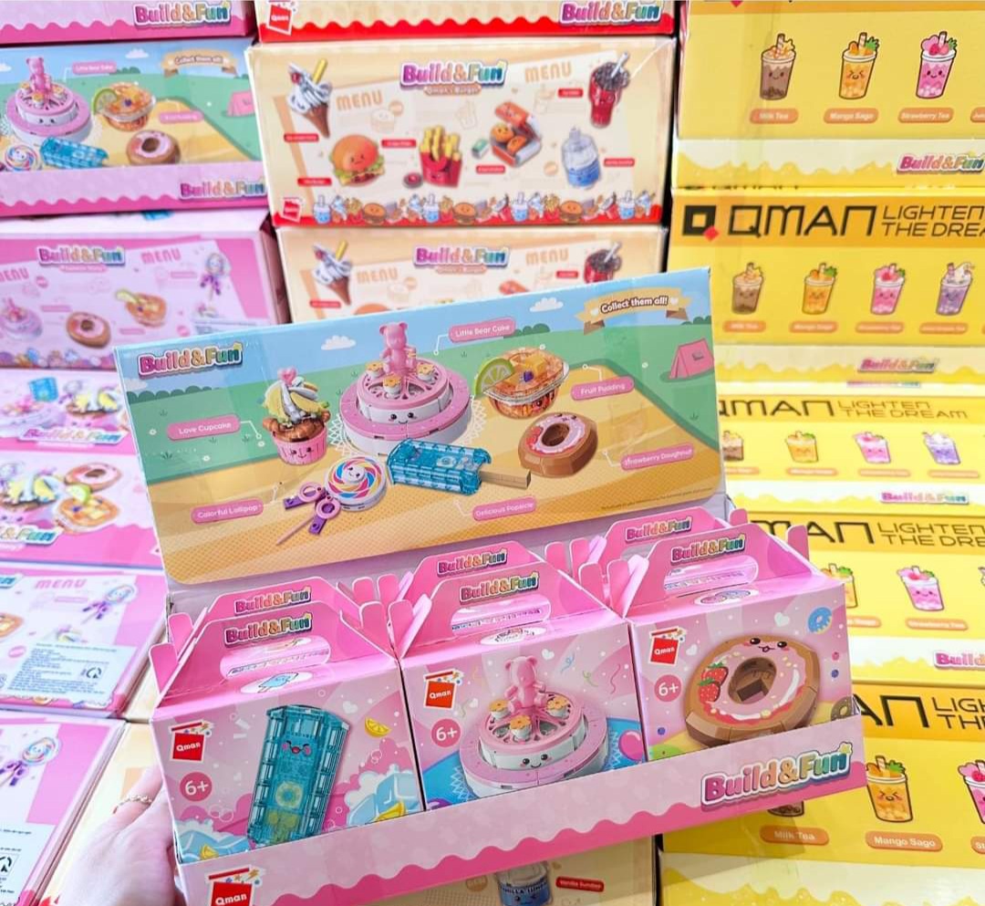Đồ Chơi Xếp Hình Nhiều Hộp Đồ Ăn, Nước Uống Và Điểm Tâm Sét Gồm 6 Hộp Chọn Mẫu Qman - 35011
