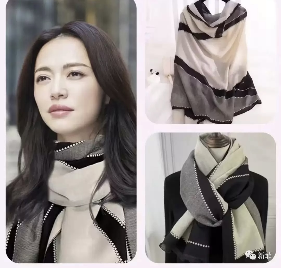 KHĂN CHOÀNG LỤA DÁNG DÀI CỰC SANG PHONG CÁCH TÂY ÂU SANG XỊN MỊN MÃ 09