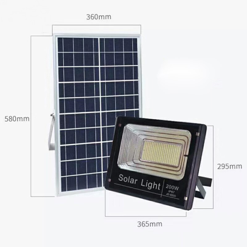 ĐÈN NGOÀI TRỜI, ĐÈN LED NĂNG LƯỢNG MẶT TRỜI SOLAR LIGHT 200W-JD8200