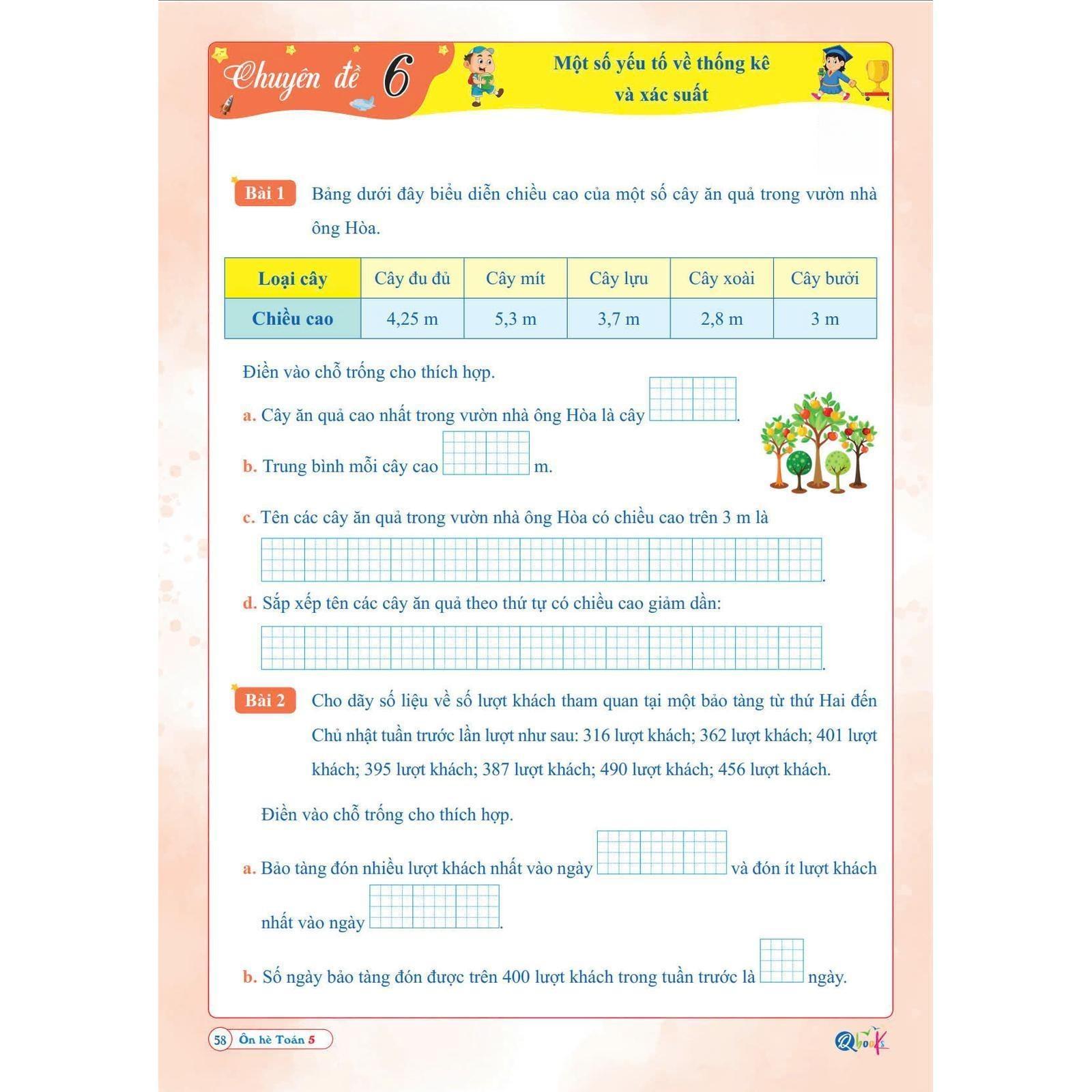 Ôn Hè TOÁN 5 (Chương Trình Mới) - Bản Quyền