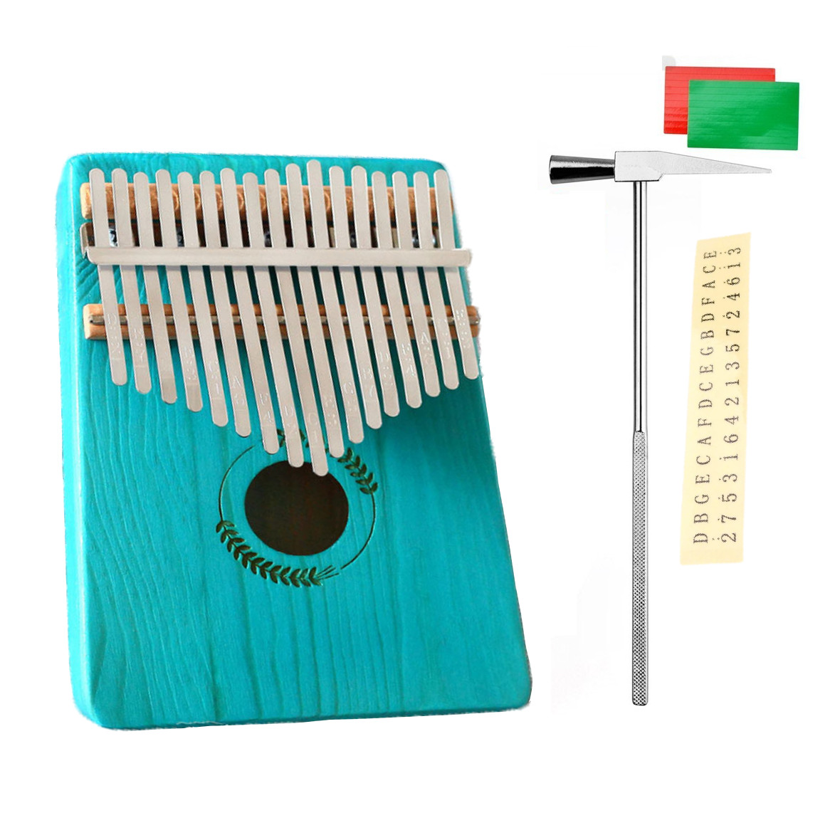 Đàn Kalimba 17 phím gỗ mahagony JC00075-Tặng túi nhung bảo vệ đàn và phụ kiện