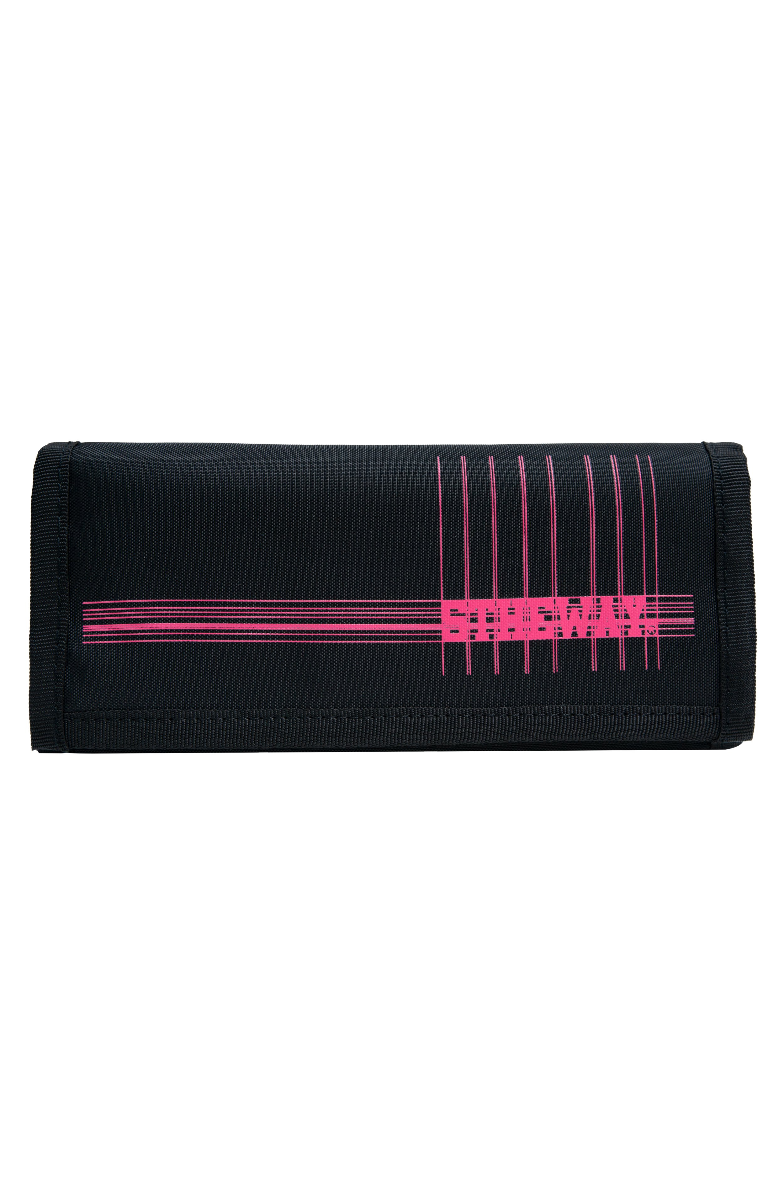 Ví Dài Đen Chữ Hồng 5THEWAY aka /PUBLIC ICON/ LONG WALLET in HOT PINK