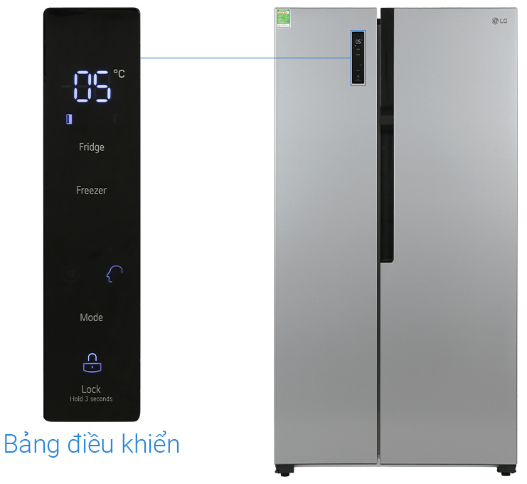 Tủ Lạnh LG Inverter 519 Lít GR-B256JDS - hàng chính hãng - chỉ giao HCM