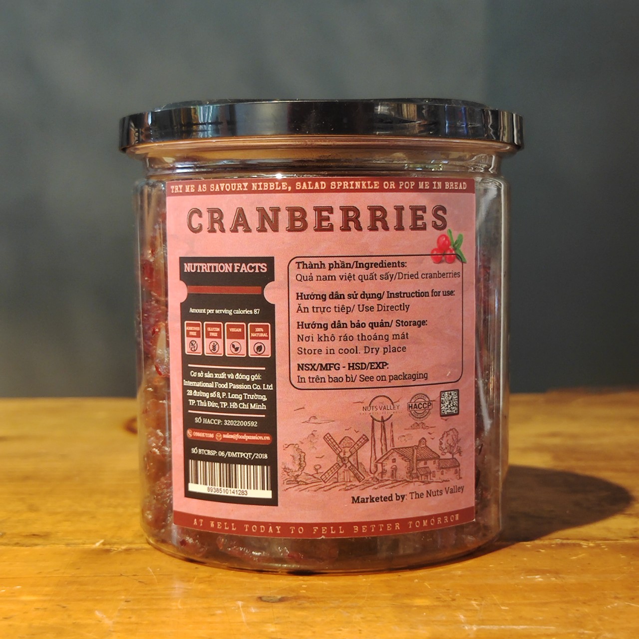 Nam việt quất sấy - Cranberry The Nuts Valley 250g