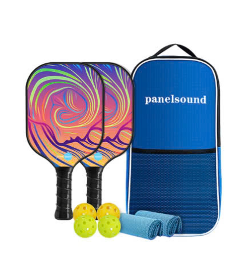 Vợt  Pickleball Chơi Bóng Siêu Nhẹ Và Nhanh Chóng Kèm Túi Đựng 4 Quả Bóng {gồm 4 bóng 1 túi ( 2 vợt)