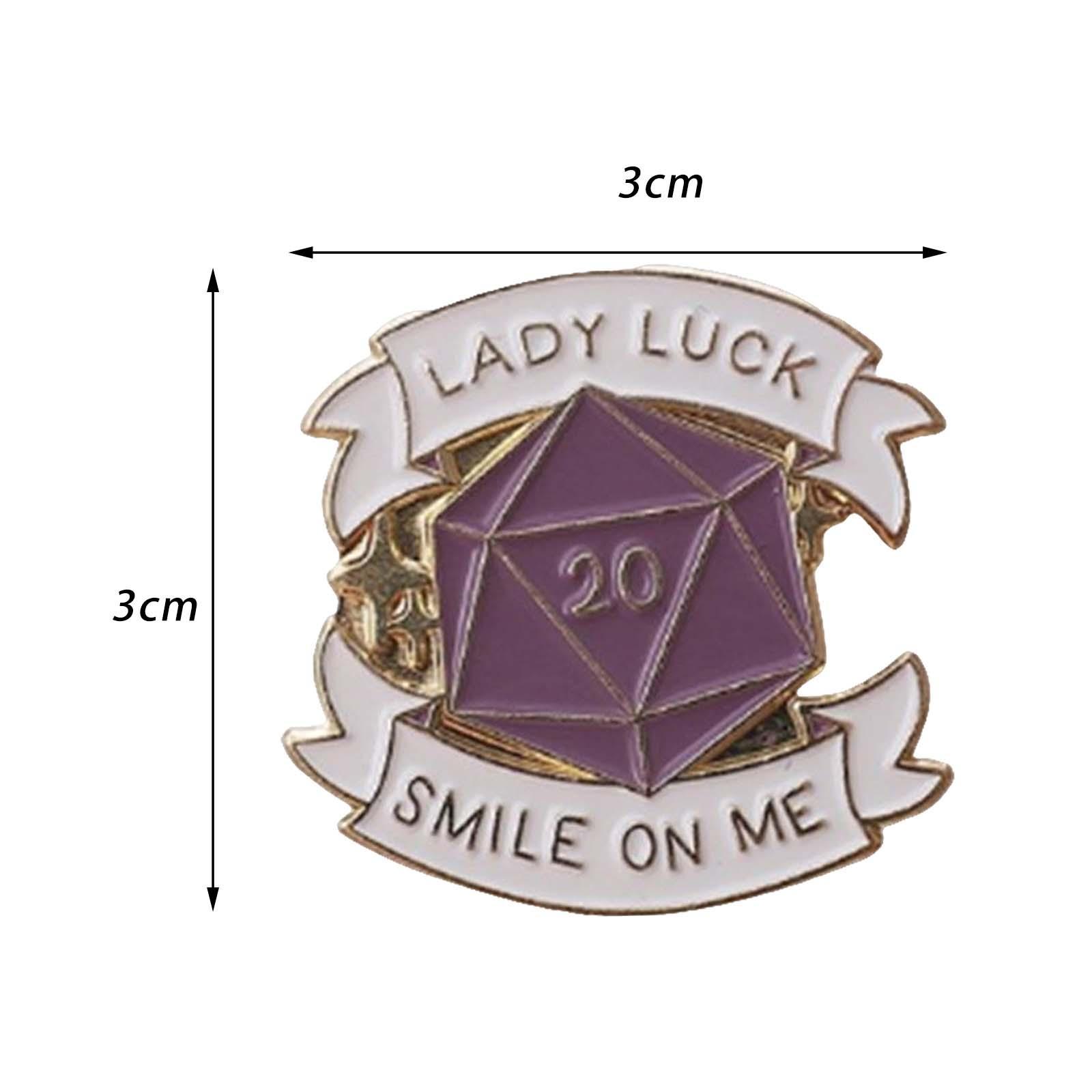 Lady Luck  ME Brooch  Badge Shirt Clothes Decor