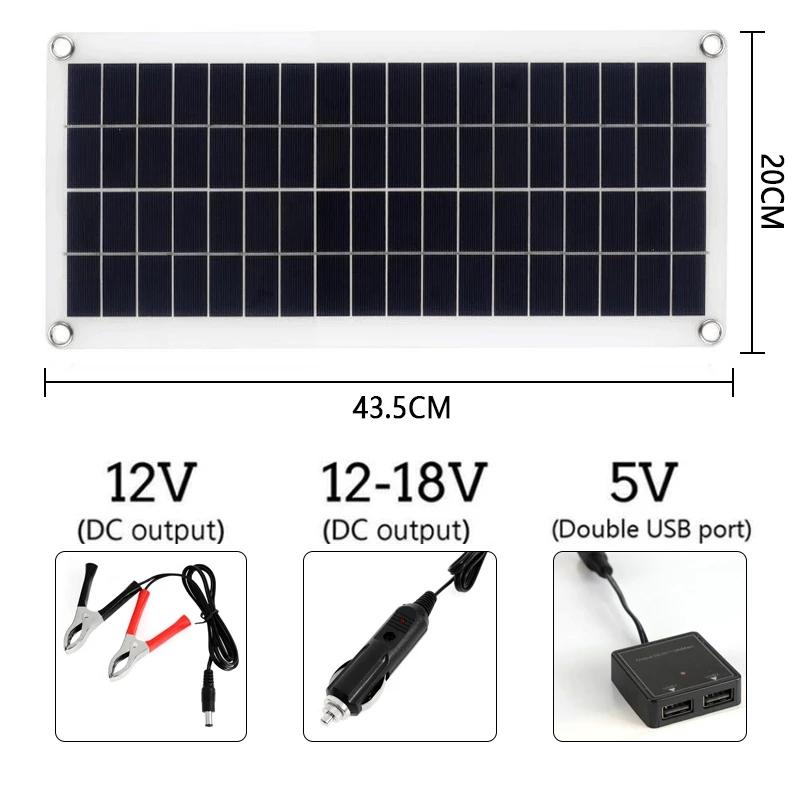 Bảng điều khiển năng lượng mặt trời linh hoạt 200W 100W Mono Mô-đun điều khiển năng lượng mặt trời 20A/10A cho xe RV Thuyền Nhà mái nhà Vans Cắm trại Pin năng lượng mặt trời 12V 24V Màu sắc: Bảng điều khiển năng lượng mặt trời 200W