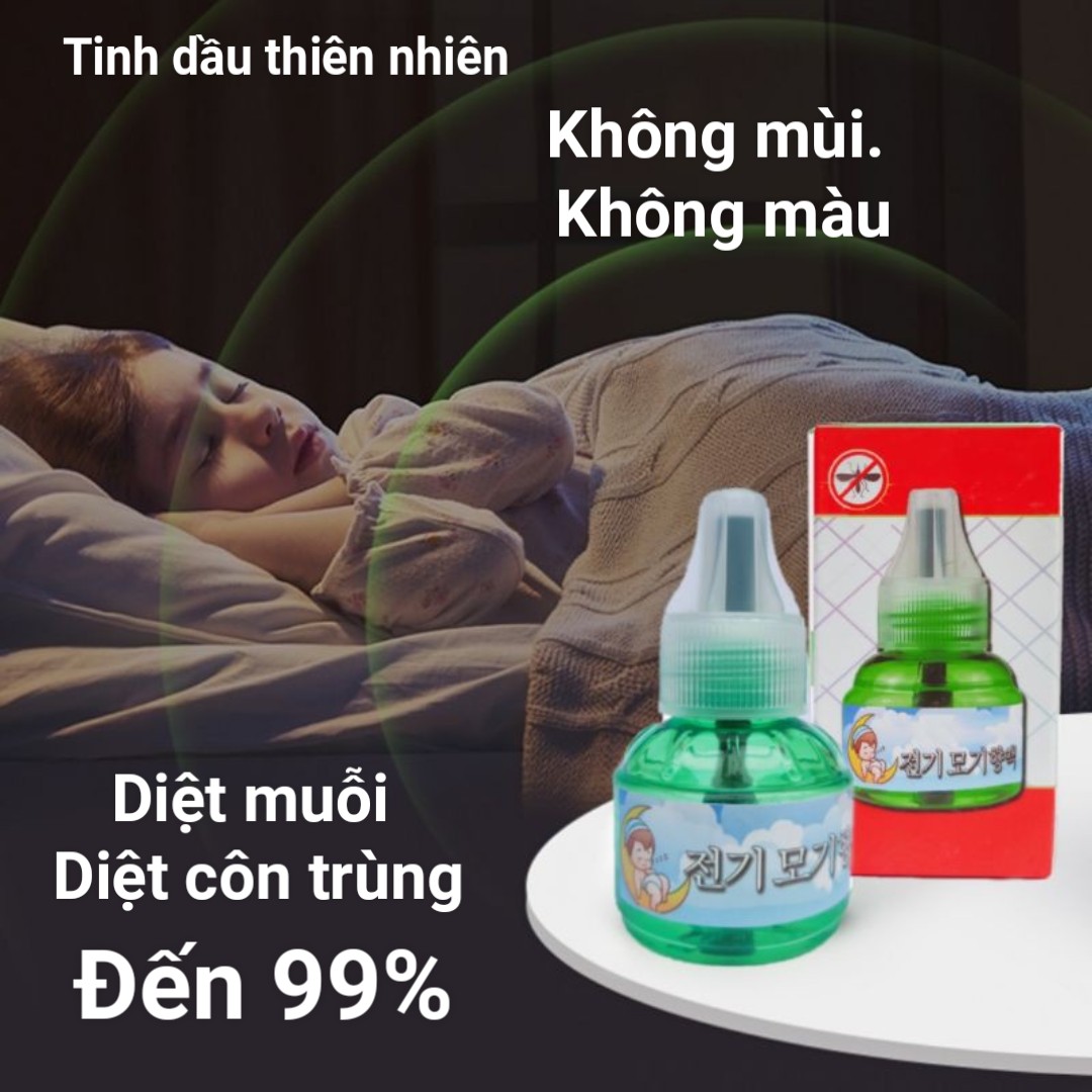 Combo đèn+ 2lo tinh dầu đuổi muỗi Hàn Quốc