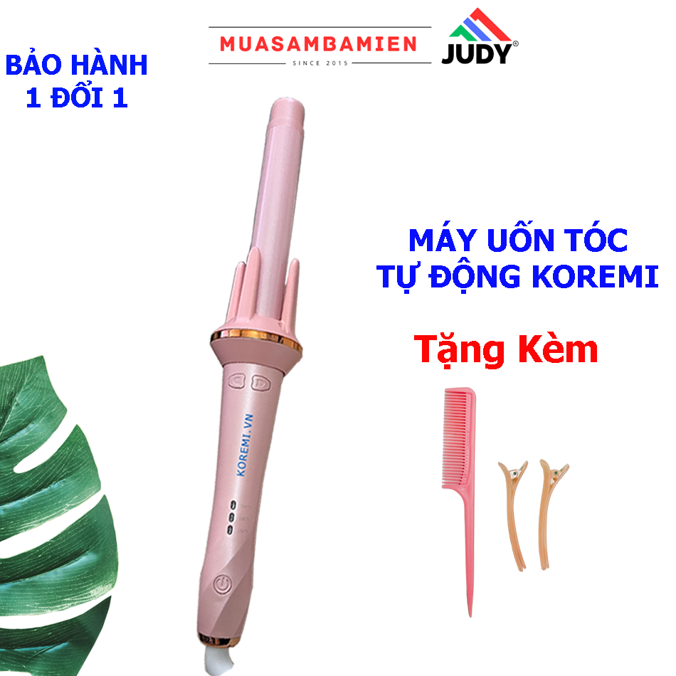 Máy uốn tóc xoăn tự động chỉnh nhiệt cao cấp Koremi