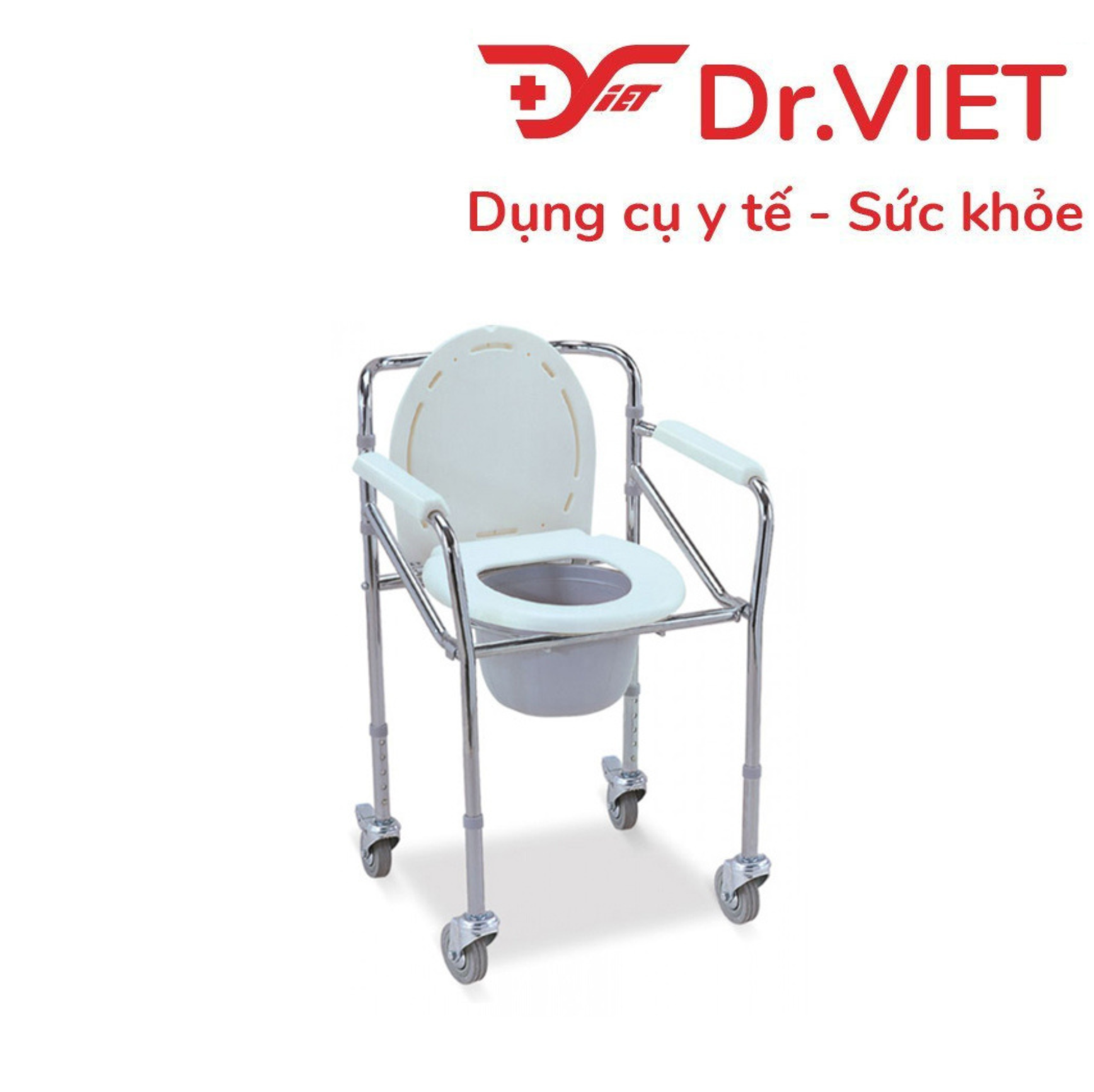 Ghế bô vệ sinh Lucass G-696 [Chính hãng]- Phù hợp cho người già, người di chuyển kém,dễ dàng gấp gọn,hợp kim bền, chắc