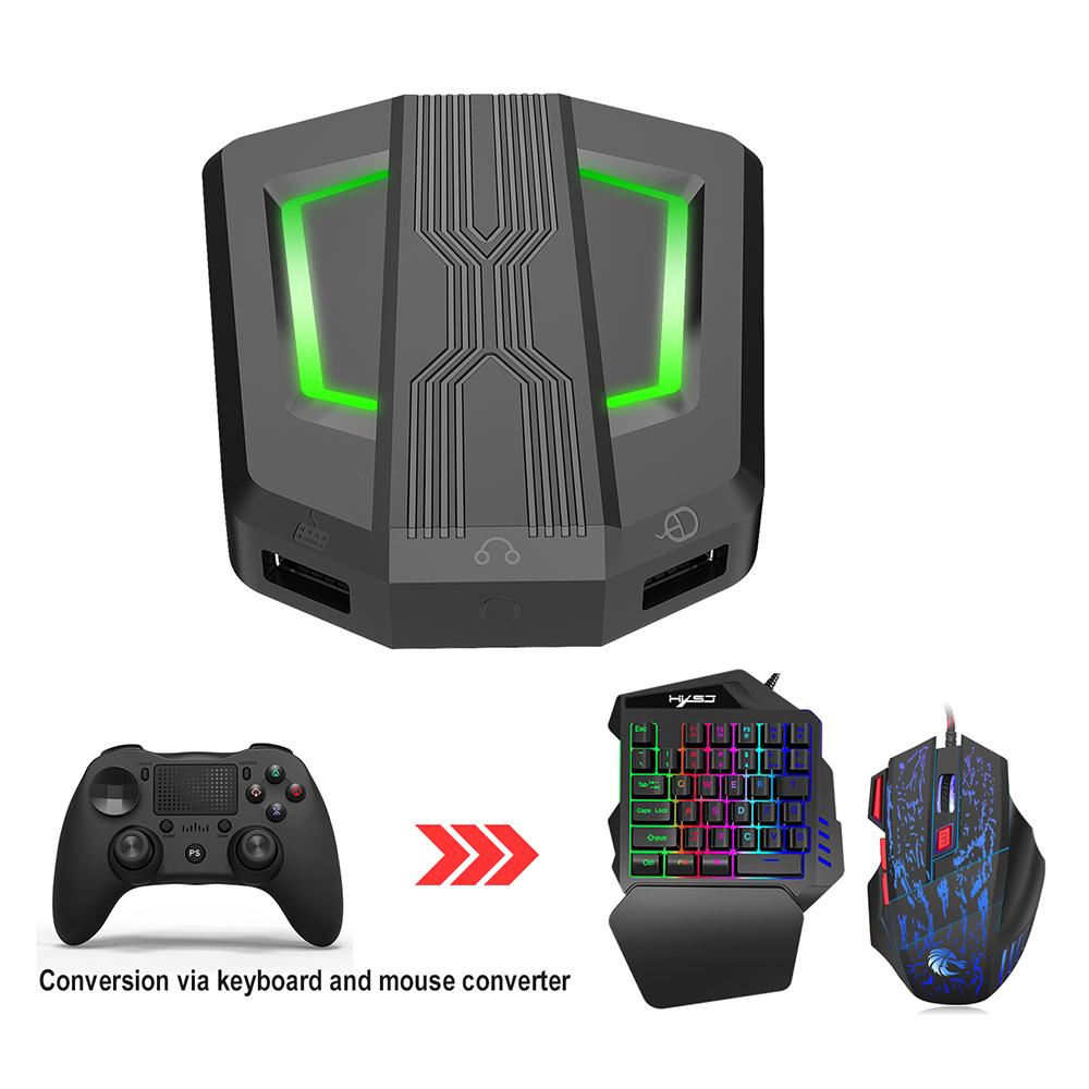 HXSJ H300 Wired Ergonomic Gaming Mouse V100 35 Keys Single-hand Gaming Keyboard P6 Portable Keyboard Mouse Converter