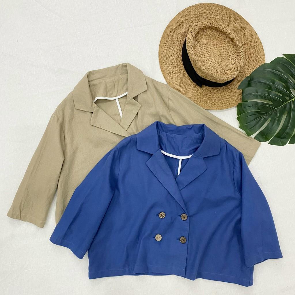 Quần LINEN dáng suông, ống rộng